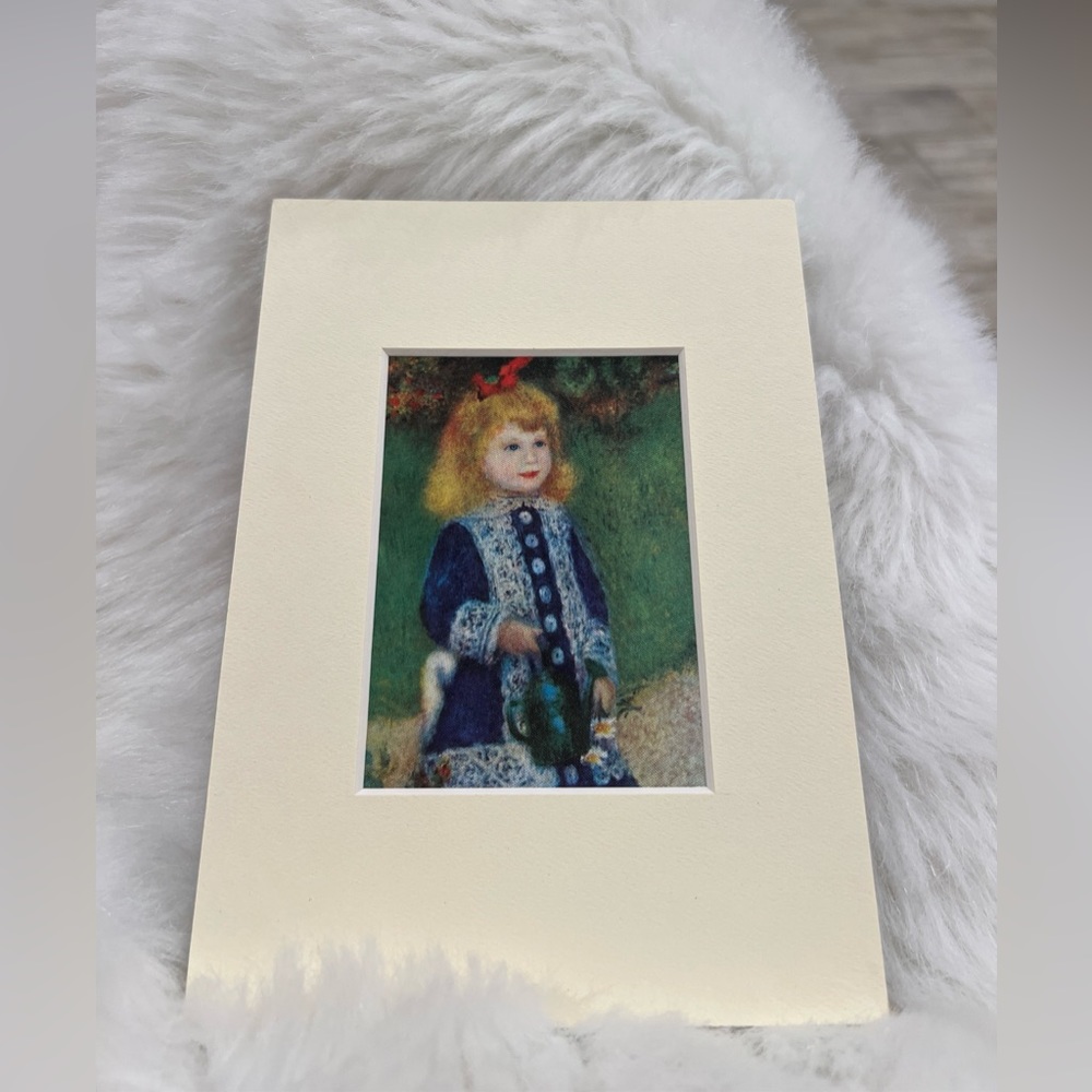 Young Girl with Watering Can by P. A. Renoir. Silk Print